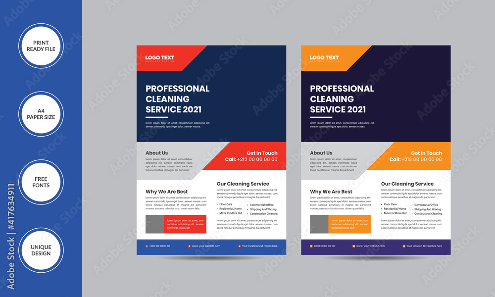 Cleaning Flyer Design Template