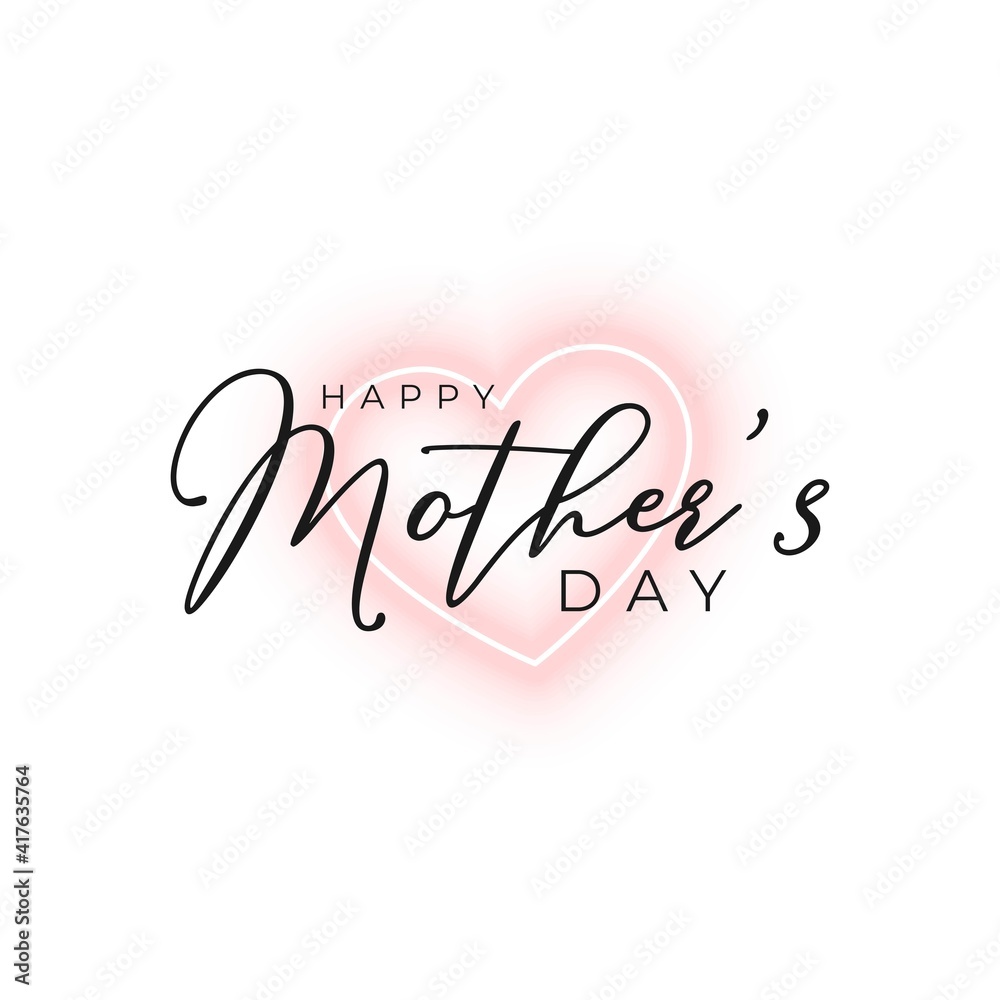 Happy Mothers day greeting card typography design vector illustration. Handwritten calligraphy mothers day, women day design vector template.