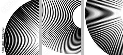 White black color. Linear background. Design elements. Wave of many gray lines. Protective layer banknotes, certificates template. Vector lines of different thicknesses from thin to thick EPS10