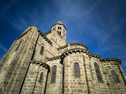 Romanesque church of Saint Nectaire. Puy de Dome. Auvergne. France photo