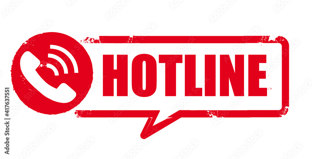 Hotline - Kundendienst und Service - Stempel Vektor Illustration Hotline - Kundendienst und Service - Stempel Vektor Illustration
