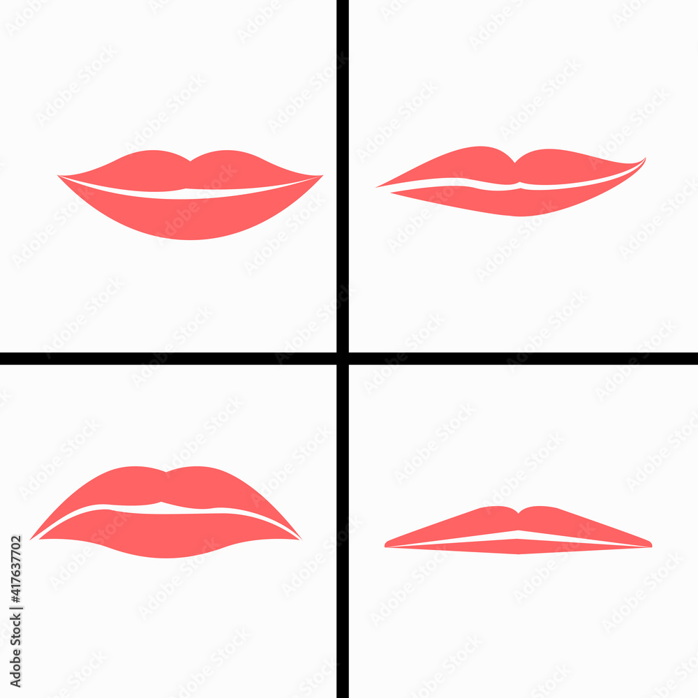 Mimic Lips Logo Design Vector Mimic Lips Logo Design Vector