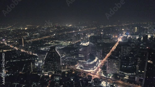 Wallpaper Mural Aerial view of Bangkok at Night Torontodigital.ca
