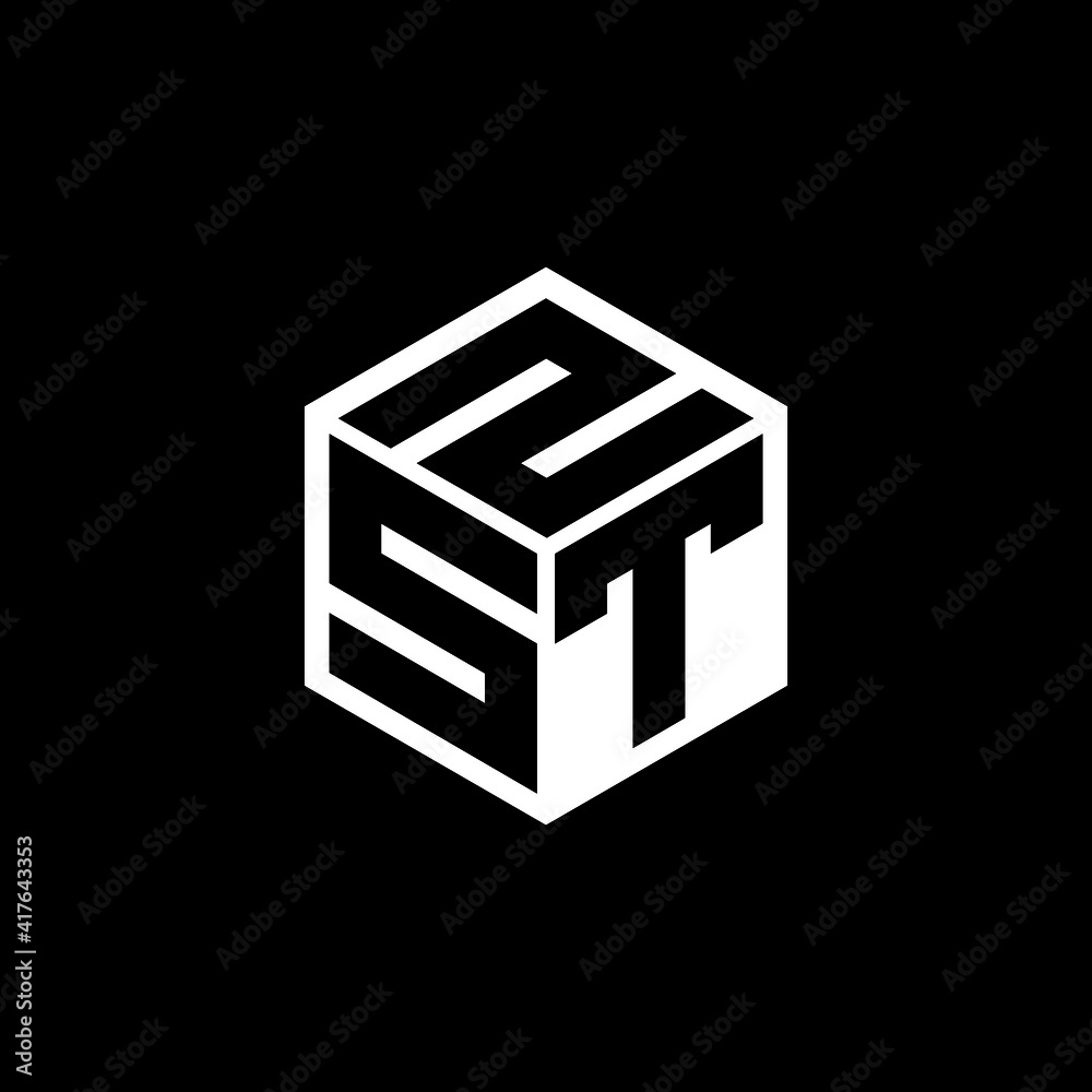 STZ letter logo design with black background in illustrator, cube logo,  vector logo, modern alphabet font overlap style. calligraphy designs for  logo, Poster, Invitation, etc. Stock Vector | Adobe Stock