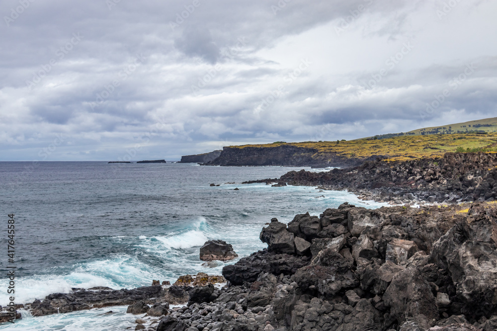 Littoral rocheux de l’île de Pâques