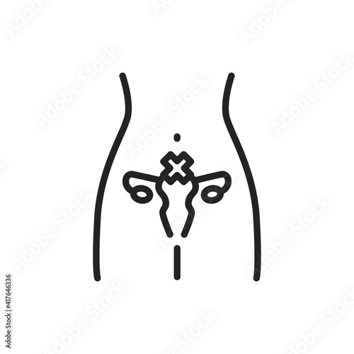 Infertility color line icon. Outline pictogram for web page.