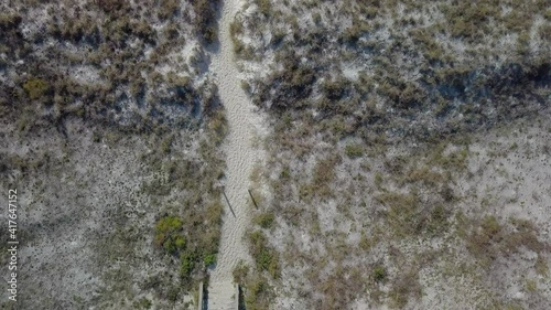 532 Florida beach path to Parking lot Aerial