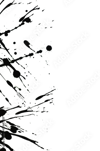 Black ink or watercolor textures splashes and streaks on white background,Abstract watercolor,Abstract ink