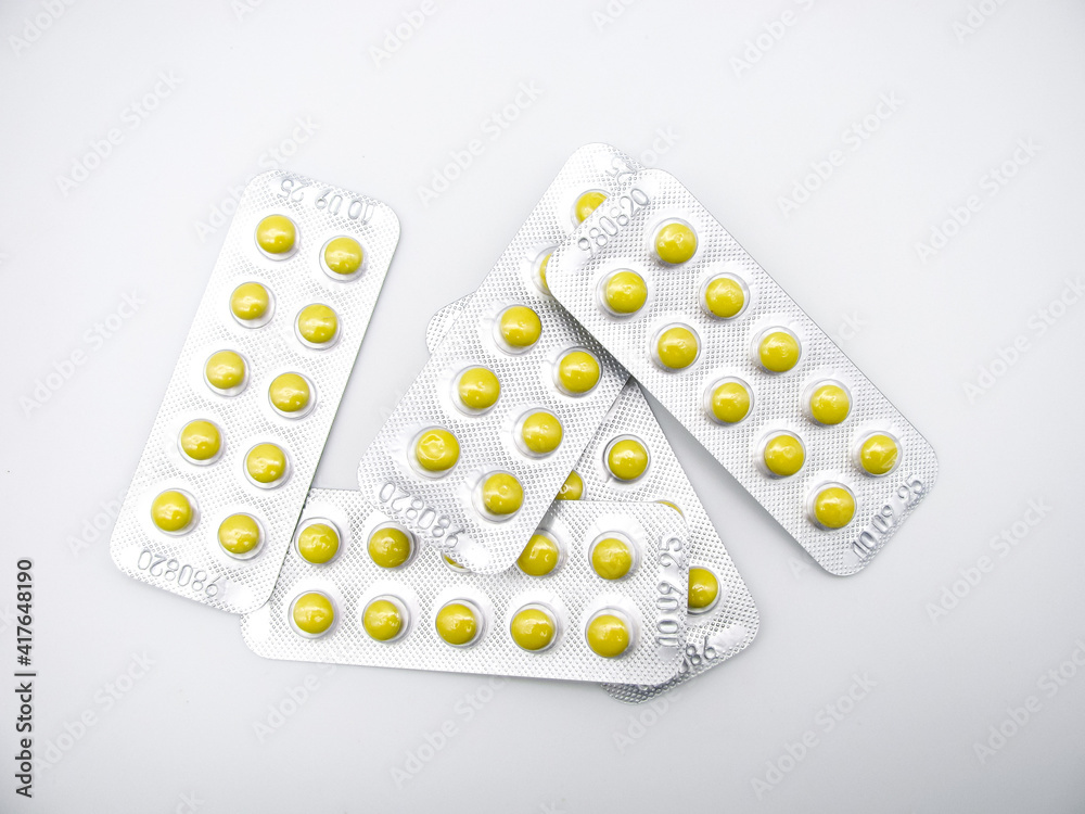 Valerian tablets in a yellow shell in a blister pack. A light sedative and hypnotic. The root of Valerian. The plant. Many. Valerian tablets in a yellow shell in a blister pack. A light sedative and hypnotic. The root of Valerian. The plant. Many.