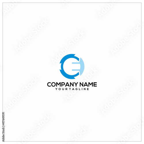 Vector electronic logo template