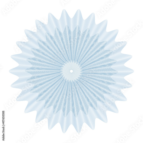 Vector Guilloche elements for certificate or diploma and currency design