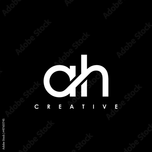 AH Letter Initial Logo Design Template Vector Illustration photo