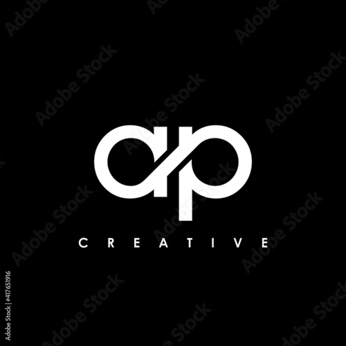 AP Letter Initial Logo Design Template Vector Illustration
