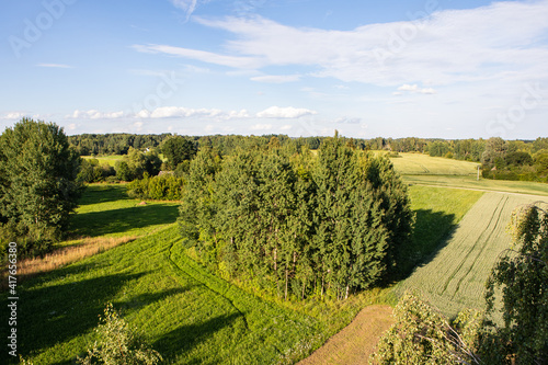 Fototapeta Naklejka Na Ścianę i Meble -  Rural landscape of Birzai region