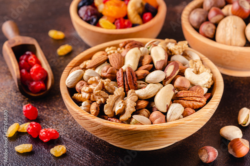 Snack of Nuts and Dried Fruit.