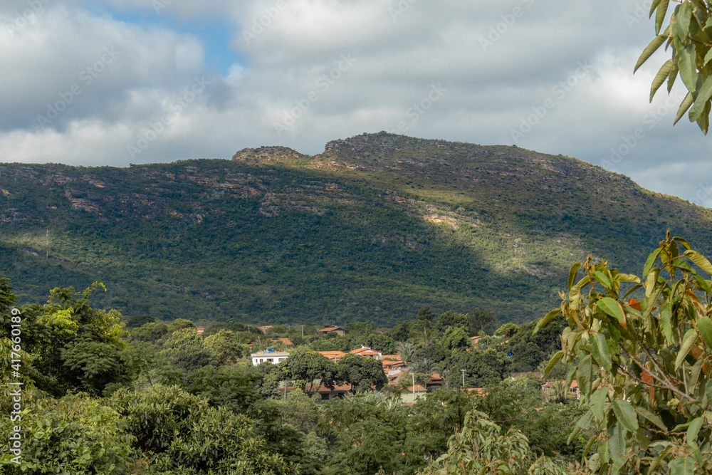 Paisagem com montanhas na Chapada Diamantina, Bahia