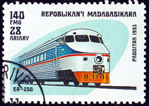 Postage stamp Malagasy 1993 ER-200, was a Soviet electric train