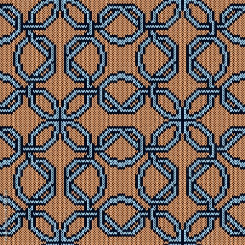 Knitted ornate seamless pattern