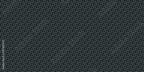 Dark black Geometric grid C...