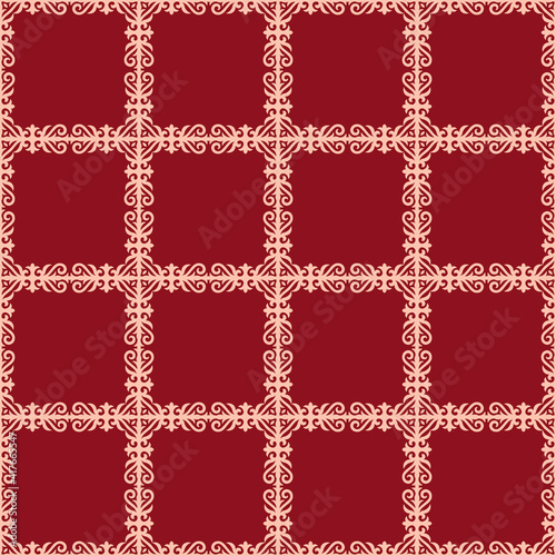 Seamless Asian pattern of the nomads of Central Asia and Kazakhstan, Kyrgyzstan. Nomadic ethnic stamp style. Asian ornaments.