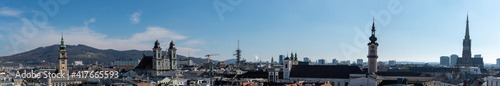 Panoramic View over Linz  Austria