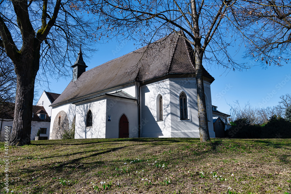 Martinskirche (Church of St. Martin) in Linz, Austria. 28.02.2021. This is the one of the oldest surviving churches in Austria. The first documentary mention of the church dates back to 799. Martinskirche (Church of St. Martin) in Linz, Austria. 28.02.2021. This is the one of the oldest surviving churches in Austria. The first documentary mention of the church dates back to 799.