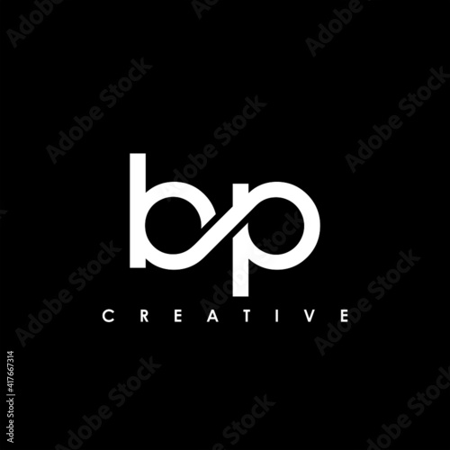 Canvas-taulu BP Letter Initial Logo Design Template Vector Illustration