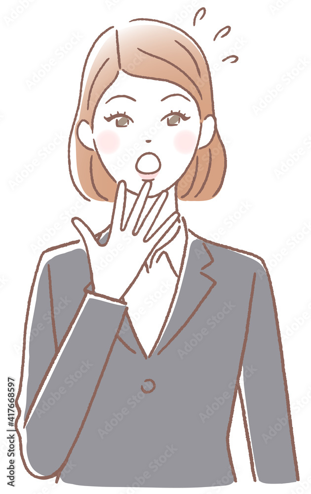 びっくりする女性
びっくりする女性