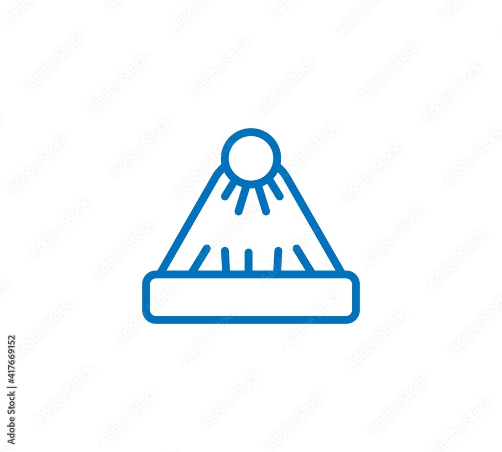 Christmas winter hat icon isolated. Christmas winter hat icon isolated.