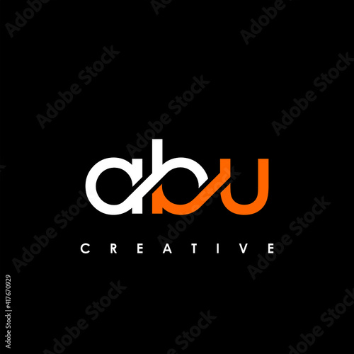 ABU Letter Initial Logo Design Template Vector Illustration