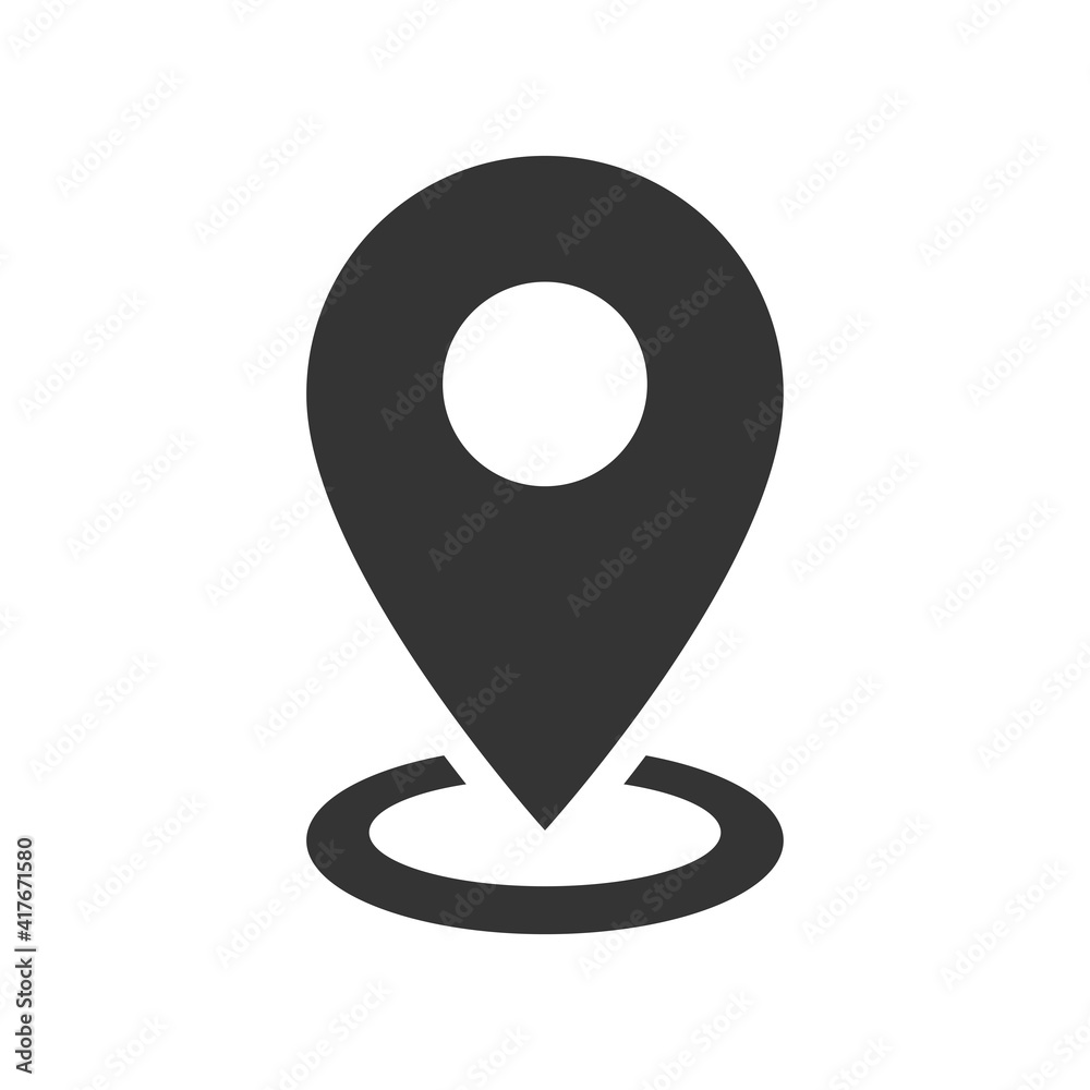 Map pointer icon. Location, pin, gps. vector illustration.