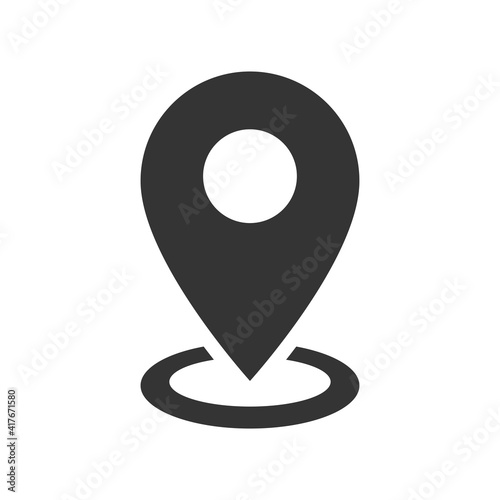 Map pointer icon. Location, pin, gps. vector illustration.
