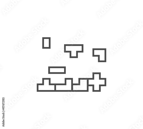 Tetris pieces, playing Tetris blocks