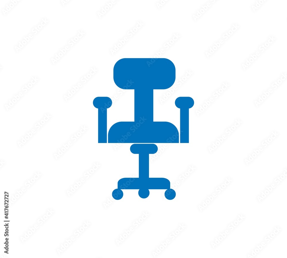 Office Chair Icon Vector Template Flat Design on background Office Chair Icon Vector Template Flat Design on background