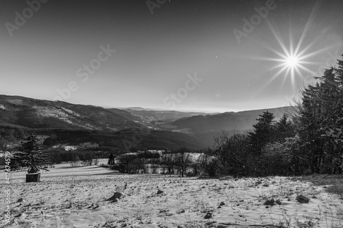Bílé Karpaty v zimě, winter, forester, mounts © Petr