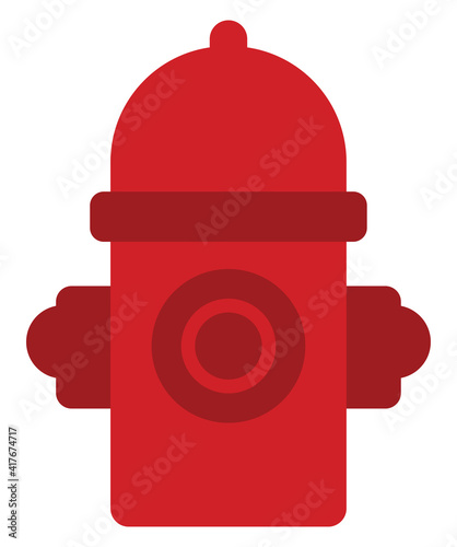 Firefighting firehydrant , illustration, vector on white background. photo