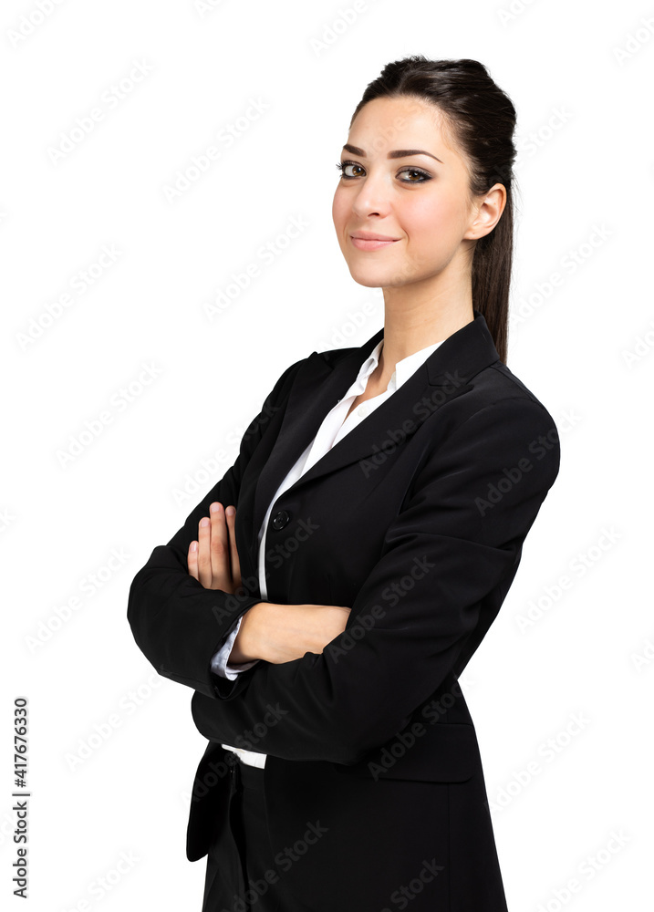 Portrait of a beautiful businesswoman isolated on white background Portrait of a beautiful businesswoman isolated on white background