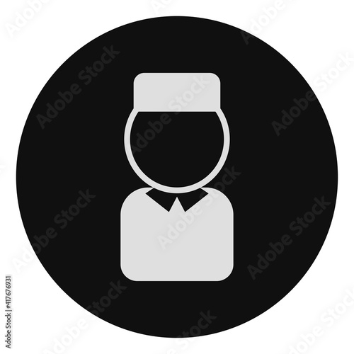 Hotels doorman, illustration, vector on white background.