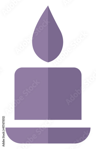 Spa candle, illustration, vector on white background.