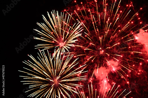 Close-up colorful fireworks