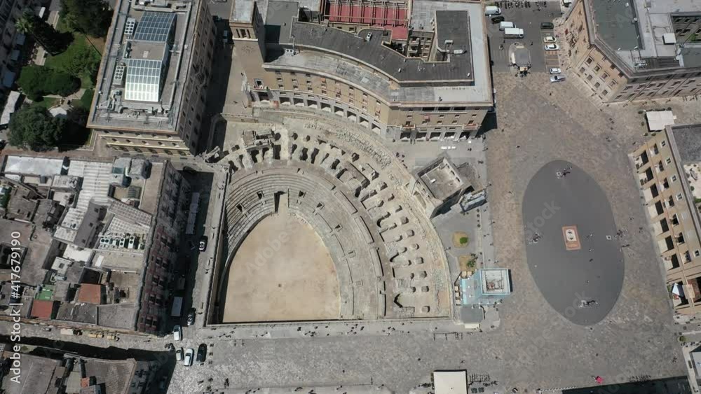 Vidéo Stock Lecce,Puglia,Italy Beautiful panoramic aerial 4K video from