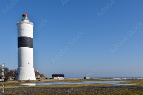 Springtime by the lighthouse at Ottenby in Sweden photo