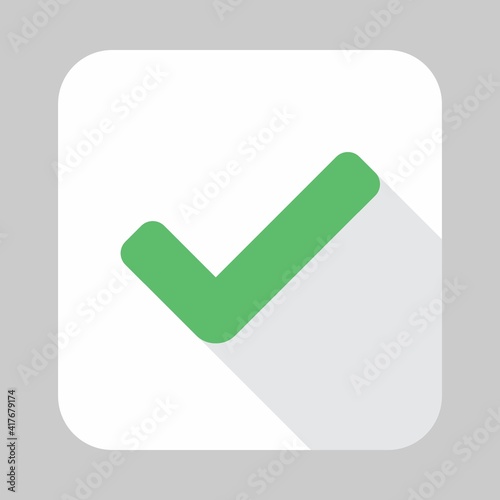Check marks, Tick marks, Accepted, Approved, Yes, Correct, Ok, Right Choices, Task Completion, Voting. - vector mark symbols in green. Isolated icon.