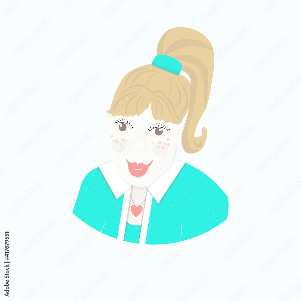 Woman face icon art design element stock vector illustration for web, for print Woman face icon art design element stock vector illustration for web, for print