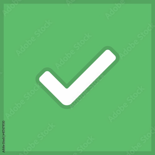 Check marks, Tick marks, Accepted, Approved, Yes, Correct, Ok, Right Choices, Task Completion, Voting. - vector mark symbols in green. Isolated icon.