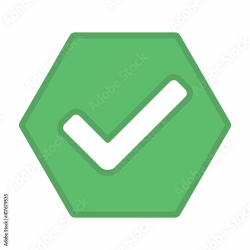 Check marks, Tick marks, Accepted, Approved, Yes, Correct, Ok, Right Choices, Task Completion, Voting. - vector mark symbols in green. Isolated icon.