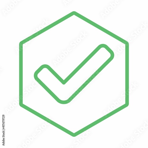 Check marks, Tick marks, Accepted, Approved, Yes, Correct, Ok, Right Choices, Task Completion, Voting. - vector mark symbols in green. Isolated icon.