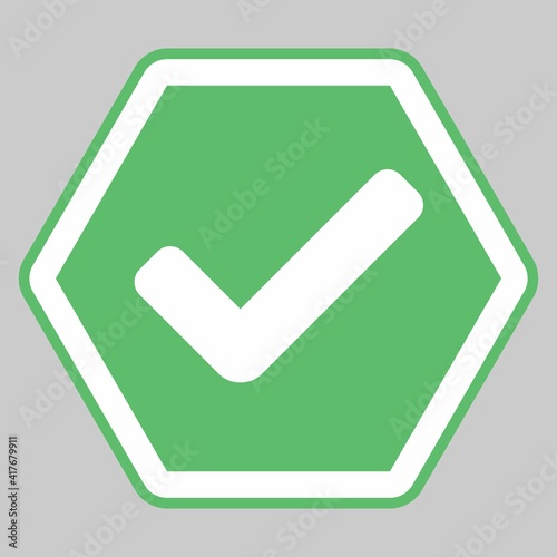 Check marks, Tick marks, Accepted, Approved, Yes, Correct, Ok, Right Choices, Task Completion, Voting. - vector mark symbols in green. Isolated icon.