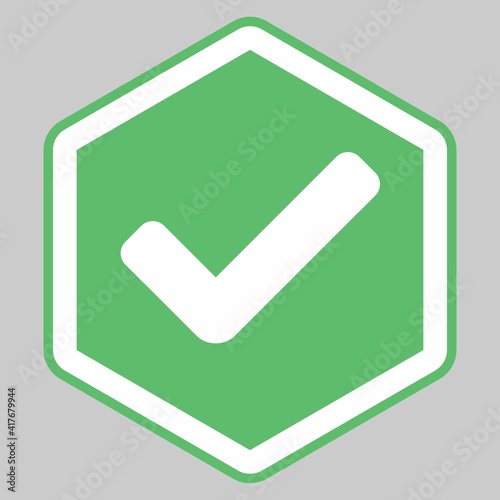Check marks, Tick marks, Accepted, Approved, Yes, Correct, Ok, Right Choices, Task Completion, Voting. - vector mark symbols in green. Isolated icon.