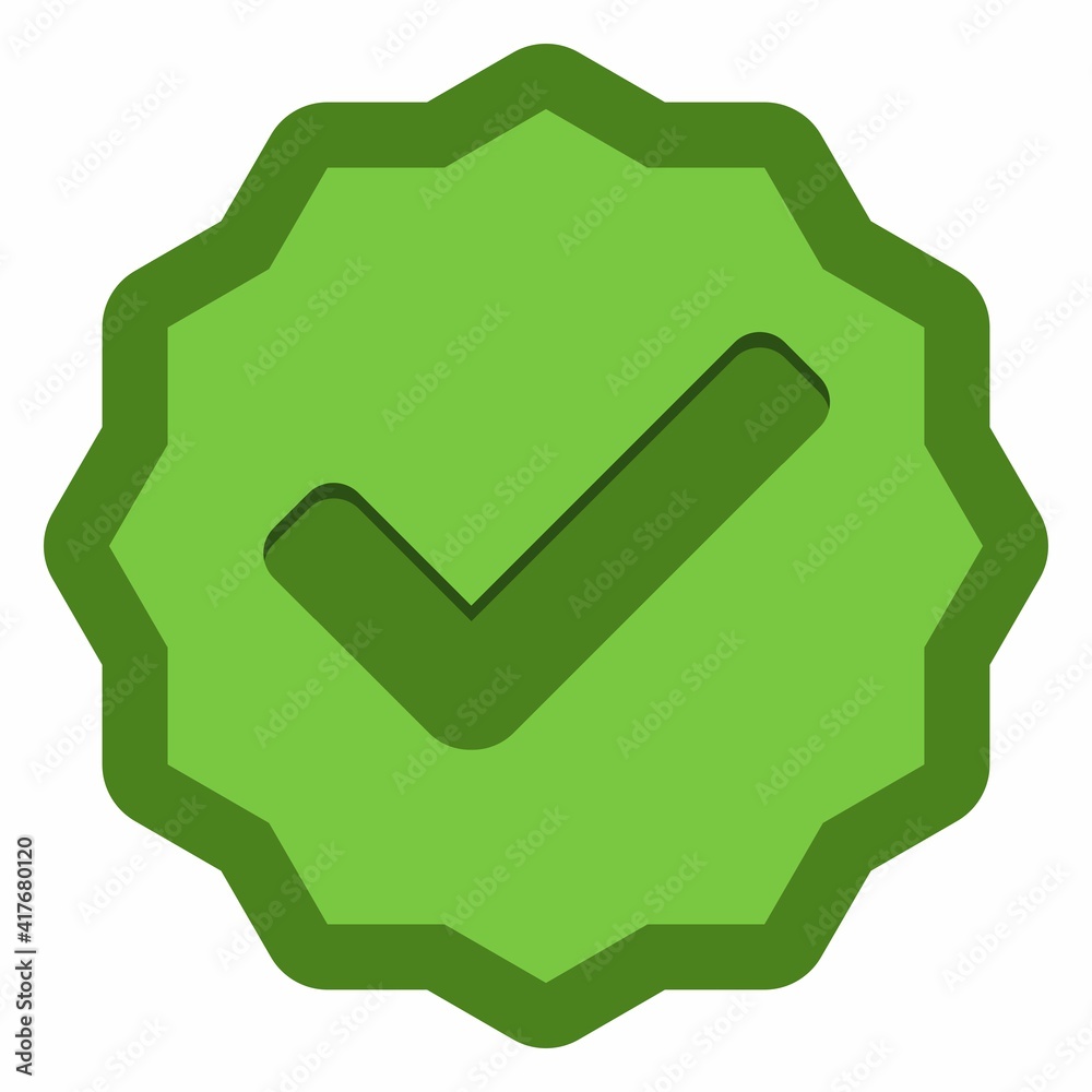 Check marks, Tick marks, Accepted, Approved, Yes, Correct, Ok, Right Choices, Task Completion, Voting. - vector mark symbols in green. Isolated icon.